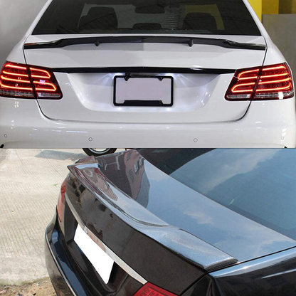 AeroBon Carbon Fiber Trunk Spoiler Compatible with Mercedes 2010-2016 W212 E-Class Sedan (R Style)
