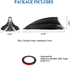AeroBon Dry Carbon Fiber Shark Fin Antenna Cover Compatible with BMW F/G Generation SUV and Wagon