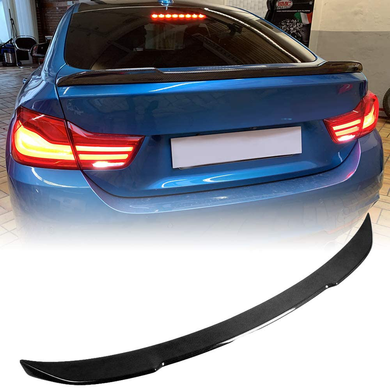 AeroBon Real Carbon Fiber Trunk Spoiler Compatible with 2014-2020 BMW F36 4-Series 4D Gran Coupe (CS Style)