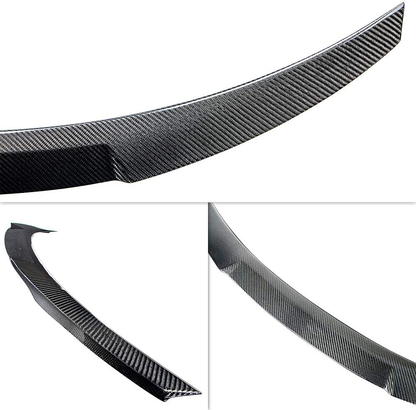 AeroBon Real Carbon Fiber M4V Style Rear Spoiler Wing Compatible with 17-20 Infiniti Q60 Q60S Coupe