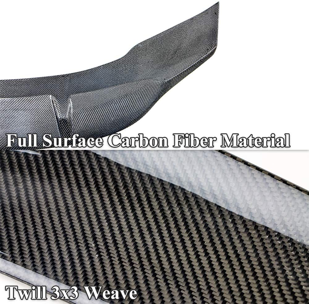 AeroBon Real Carbon Fiber Trunk Spoiler Wing Compatible with Mercedes CLA C117 2013-2019 (R Style)