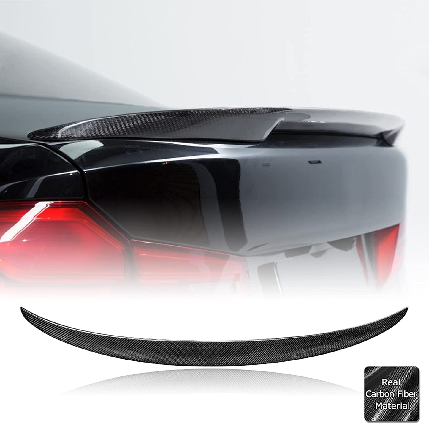 AeroBon Real Carbon Fiber Trunk Spoiler Compatible with 2009-16 BMW 5er F10 and F10 M5 Sedan (Performance Style)
