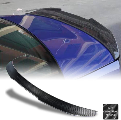 AeroBon Real Carbon Fiber Trunk Spoiler Compatible with 2005-13 BMW E92 3-Series Coupe and E92 M3 (H Style)