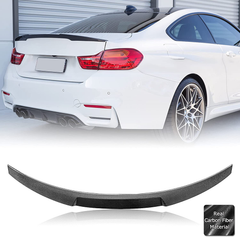 AeroBon Real Carbon Fiber Rear Trunk Spoiler Compatible with 13-20 BMW F32 4-Series Coupe (M4V Style)