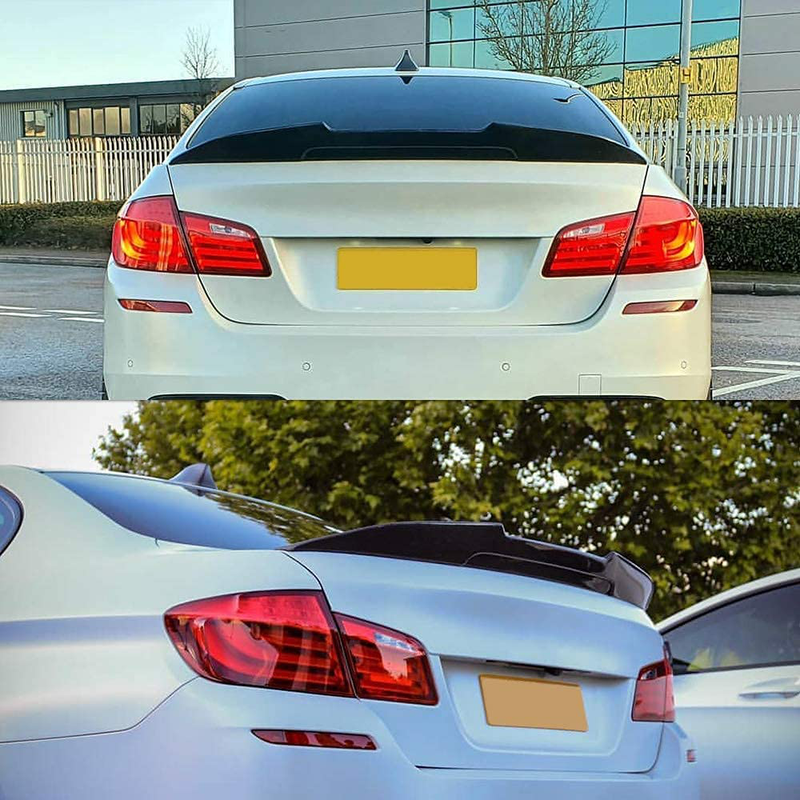 AeroBon Dry Carbon Fiber Rear Trunk Spoiler Wing Compatible with 2009-16 BMW F10 M5 and 5er F10 Sedan (H Style)
