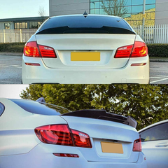 AeroBon Dry Carbon Fiber Rear Trunk Spoiler Wing Compatible with 2009-16 BMW F10 M5 and 5er F10 Sedan (H Style)