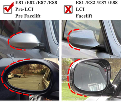 AeroBon Real Carbon Fiber Side Mirror Covers Compatible with BMW 1-Series 2004-06 E81 E87; And 2007-10 E82 E88