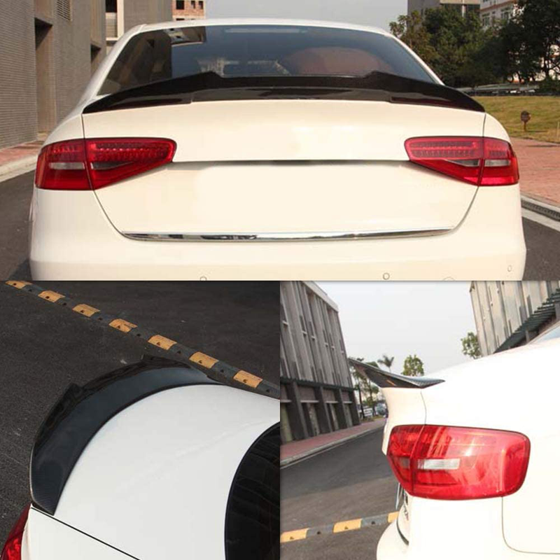 AeroBon Real Carbon Fiber Trunk Spoiler Compatible with 2012-2015 Audi A4 Sedan (B8.5)