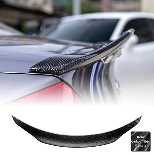 AeroBon Real Carbon Fiber Trunk Spoiler Compatible with 2008-2015 Infiniti G37 Coupe (H+ Style)