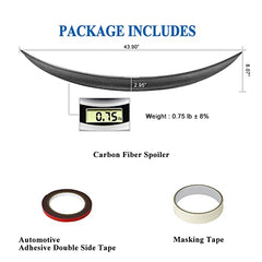 AeroBon Real Carbon Fiber Trunk Spoiler Wing Compatible with 2013-22 Maserati Ghibli Sedan M157 (OE Style)
