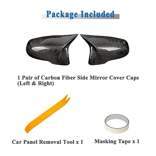 AeroBon Real Carbon Fiber Side Mirror Covers Compatible with 2019-2023 Toyota GR Supra A90 A91 Coupe
