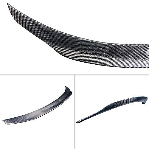 AeroBon Real Carbon Fiber Trunk Spoiler Compatible with 2008-2015 Infiniti G37 Coupe (H+ Style)