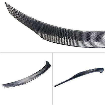AeroBon Real Carbon Fiber Trunk Spoiler Compatible with 2008-2015 Infiniti G37 Coupe (H+ Style)