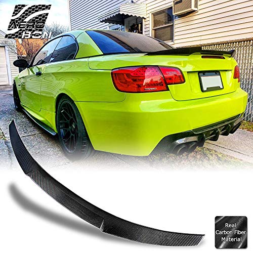 AeroBon Real Carbon Fiber Trunk Spoiler Compatible with 2007-13 BMW 3-Series E93 Convertible and E93 M3 (V Style)