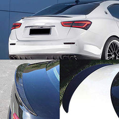 AeroBon Real Carbon Fiber Trunk Spoiler Wing Compatible with 2013-22 Maserati Ghibli Sedan M157 (OE Style)