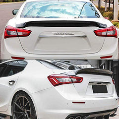 AeroBon Real Carbon Fiber Trunk Spoiler Compatible with 2014-2024 Maserati Ghibli Spoiler (AS Style)