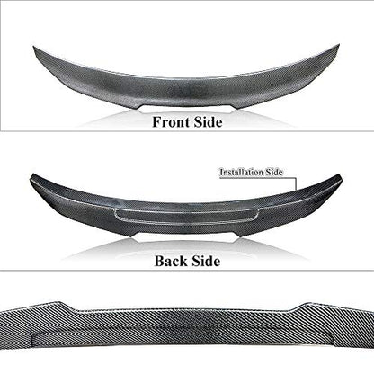 AeroBon Real Carbon Fiber Trunk Spoiler Compatible with 2017-2024 Alfa Romeo Giulia Sedan Spoiler (H Style)