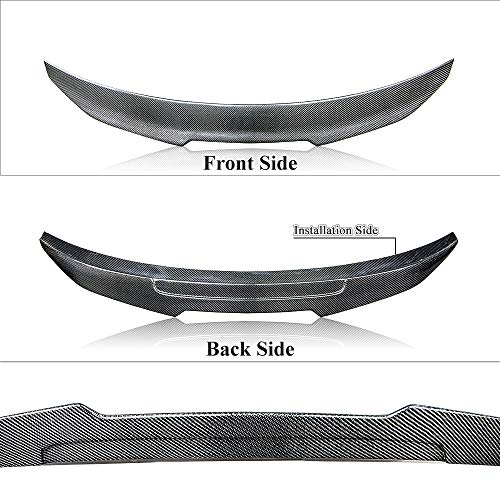 AeroBon Real Carbon Fiber Trunk Spoiler Wing Compatible with 2013-22 Maserati Ghibli Sedan M157 (H Style)