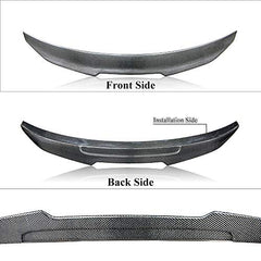 AeroBon Real Carbon Fiber Trunk Spoiler Wing Compatible with 2013-22 Maserati Ghibli Sedan M157 (H Style)
