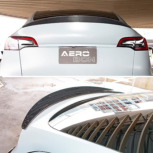 AeroBon Carbon Fiber Trunk Spoiler Tesla Model Y (2020-2024) DK - installed on vehicle
