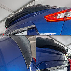 AeroBon Real Carbon Fiber Trunk Spoiler Wing Compatible with 2013-22 Maserati Ghibli Sedan M157 (H Style)