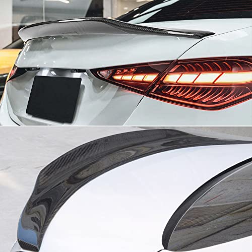 AeroBon Real Carbon Fiber Trunk Spoiler Compatible with 2022-2023 Mercedes C-Class W206 Sedan