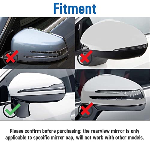 AeroBon Prepreg Dry Carbon Fiber Side Mirror Cover Compatible with 2015-21 Mercedes C Class W205 C205 Mirror Caps (Add-On Style)