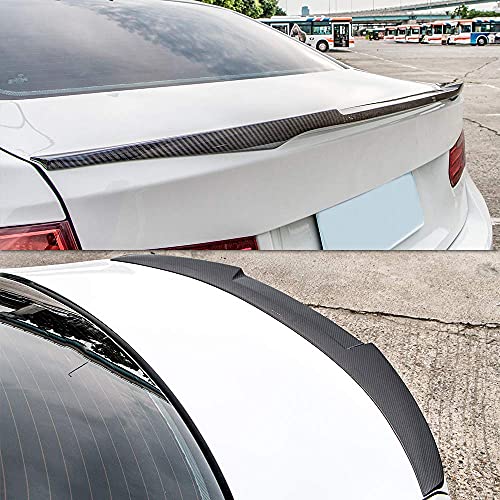 AeroBon Real Carbon Fiber Trunk Spoiler Compatible with 2014-21 BMW 2-Series F22 Coupe and F87 M2 (MV Style)