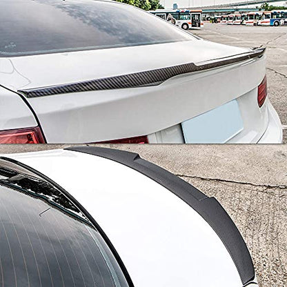 AeroBon Real Carbon Fiber Trunk Spoiler Compatible with 2014-21 BMW 2-Series F22 Coupe and F87 M2 (MV Style)