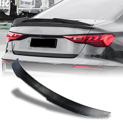 AeroBon Real Carbon Fiber Trunk Spoiler Compatible with 2021-2024 Audi A3 S3 RS3 (8Y) Sedan Spoiler