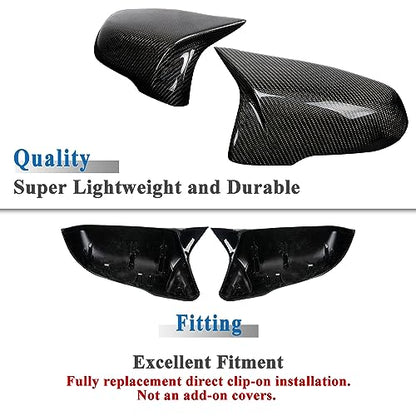 AeroBon Real Carbon Fiber Side Mirror Covers Compatible with 2019-2023 Toyota GR Supra A90 A91 Coupe