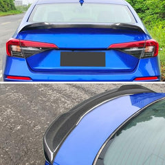 AeroBon Real Carbon Fiber Trunk Spoiler Compatible with 2022-2024 Honda Civic 4-Door Sedan Spoiler (SI Style)
