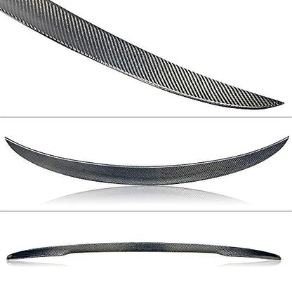 AeroBon Real Carbon Fiber Trunk Spoiler Compatible with 2014-21 BMW 2-Series F22 Coupe and F87 M2 (P Style)