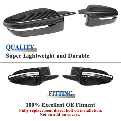 AeroBon Real Carbon Fiber Side Mirror Covers Compatible with BMW 3er G20/ G21, 4er G22/ G23/ G26 and 5er G30/ G31 (MK2)