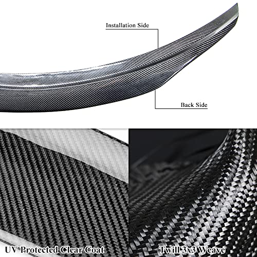 AeroBon Real Carbon Fiber Trunk Spoiler Compatible with 2022-2023 Mercedes C-Class W206 Sedan