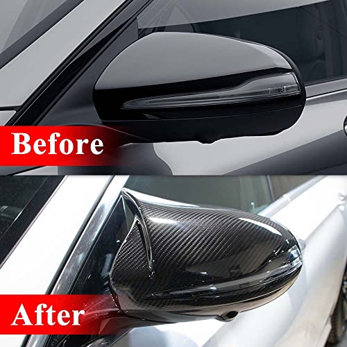 AeroBon Prepreg Dry Carbon Fiber Side Mirror Cover Compatible with Mercedes E Class W213 Sedan C238 Coupe Mirror Caps (Add-On Style)