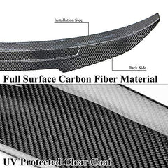AeroBon Real Carbon Fiber Trunk Spoiler Compatible with 2016-22 Alfa Romeo Giulia 952 (H Style)