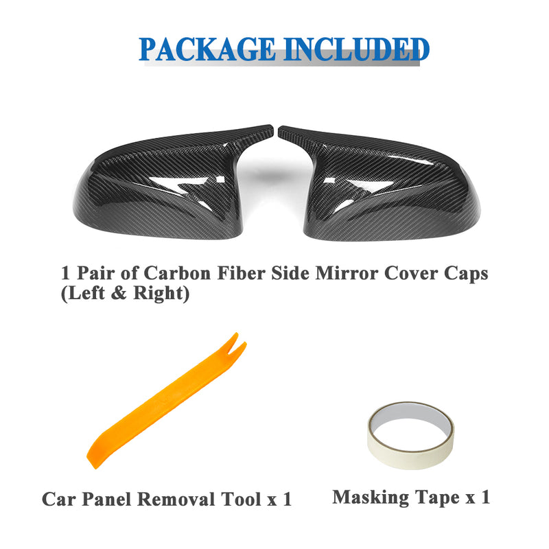 AeroBon Real Carbon Fiber Side Mirror Covers Compatible with BMW G-Series SUV- X3 (G01) X4 (G02) X5 (G05) X6 (G06) X7 (G07)