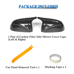 AeroBon Real Carbon Fiber Side Mirror Covers Compatible with BMW G-Series SUV- X3 (G01) X4 (G02) X5 (G05) X6 (G06) X7 (G07)