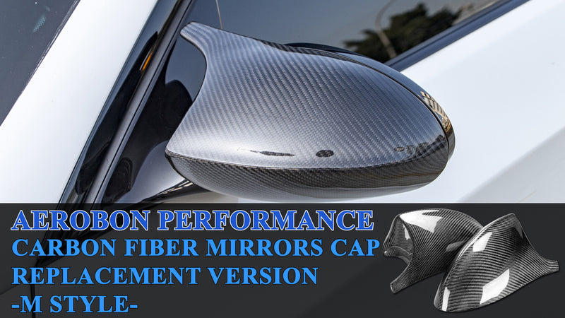 AeroBon Real Carbon Fiber Side Mirror Covers Compatible with 2009-12 BMW 3-Series E90 E91 E92 E93 LCI (Facelift) / BMW 1-Series E81 E82 E87 E88 (Facelift)