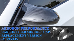 AeroBon Real Carbon Fiber Side Mirror Covers Compatible with 2009-12 BMW 3-Series E90 E91 E92 E93 LCI (Facelift) / BMW 1-Series E81 E82 E87 E88 (Facelift)